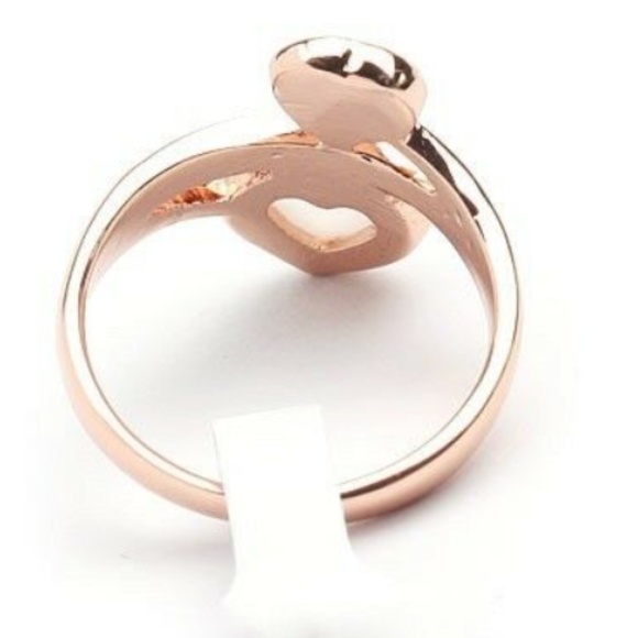 Rose Gold Cocktail Ring Size 6 Cats Eye Heart Plated Valentines Day Gift - Picture 8 of 8